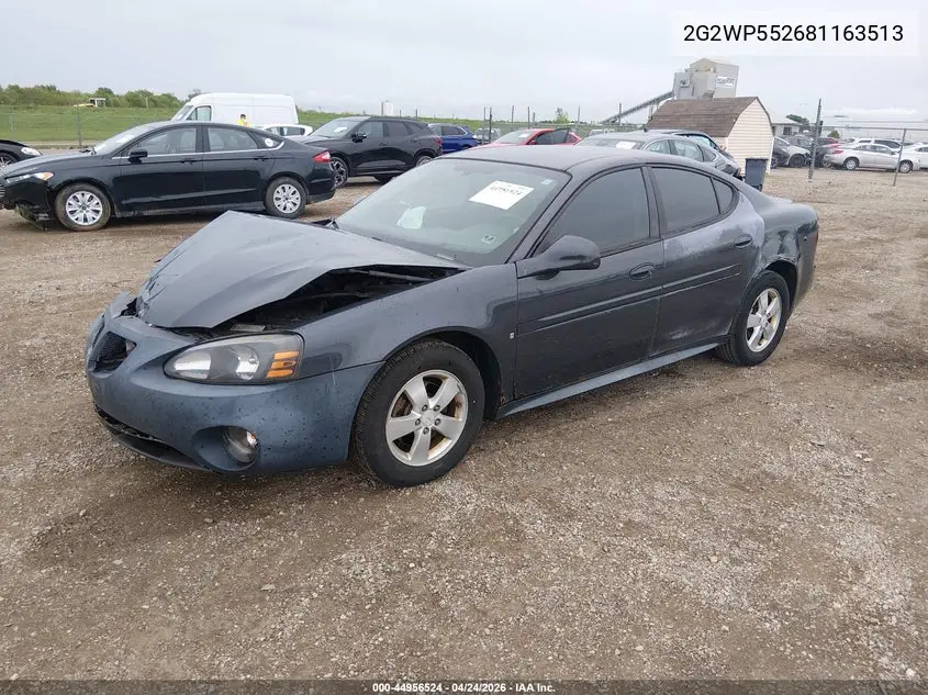 2008 Pontiac Grand Prix VIN: 2G2WP552681163513 Lot: 44956524