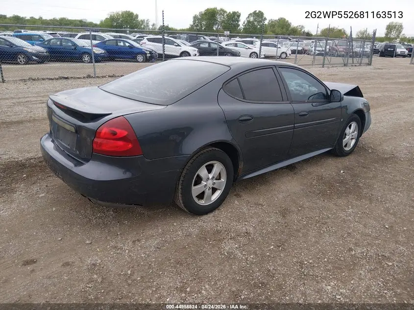 2008 Pontiac Grand Prix VIN: 2G2WP552681163513 Lot: 44956524