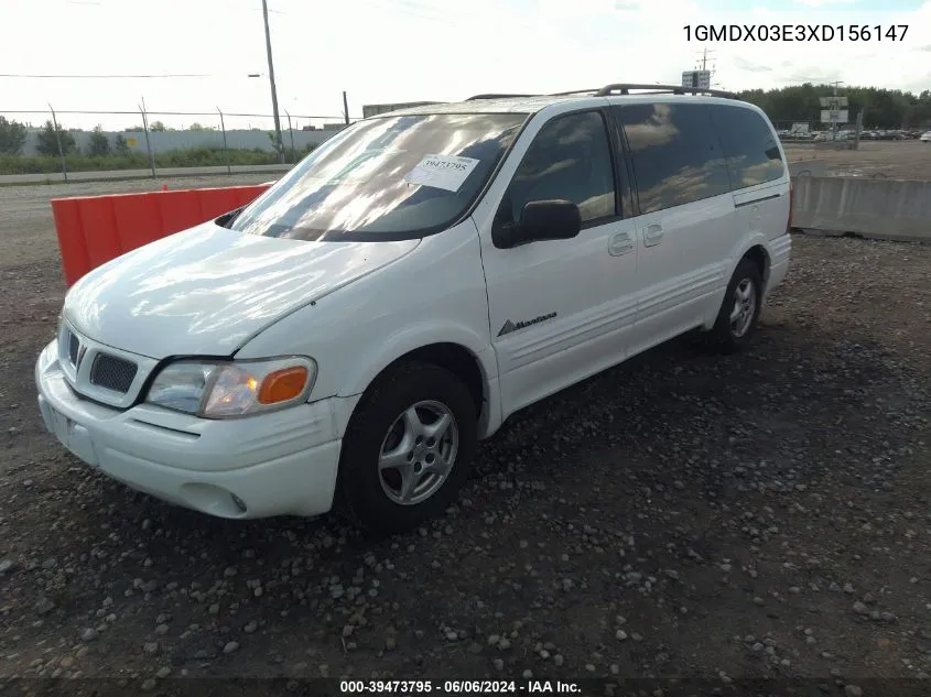 1GMDX03E3XD156147 1999 Pontiac Montana / Trans Sport