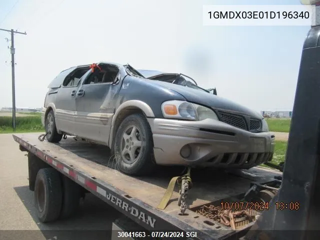 2001 Pontiac Montana VIN: 1GMDX03E01D196340 Lot: 30041663