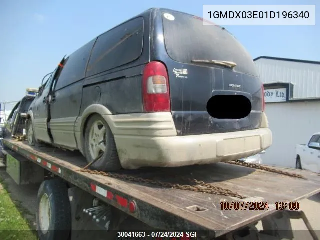 1GMDX03E01D196340 2001 Pontiac Montana