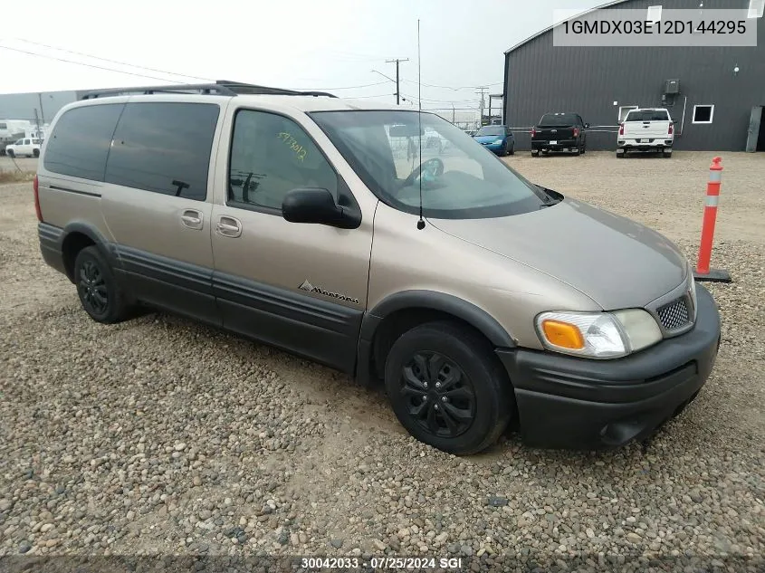 2002 Pontiac Montana VIN: 1GMDX03E12D144295 Lot: 30042033