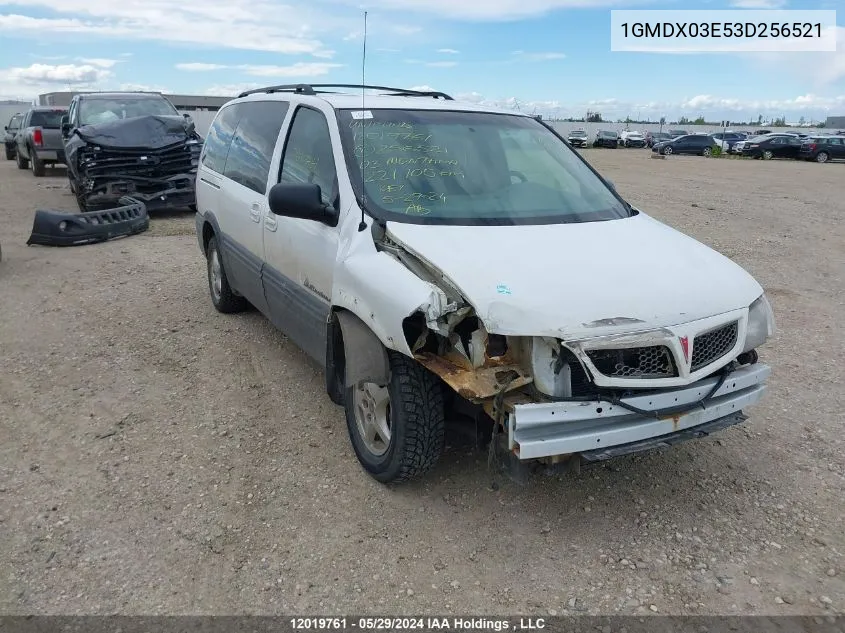 2003 Pontiac Montana VIN: 1GMDX03E53D256521 Lot: 12019761