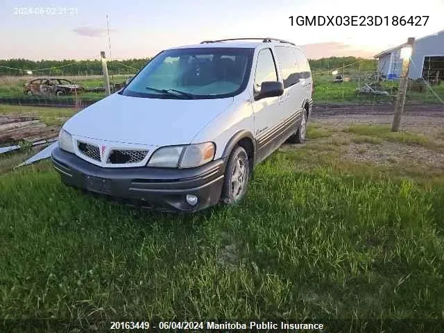 2003 Pontiac Montana Ext VIN: 1GMDX03E23D186427 Lot: 20163449