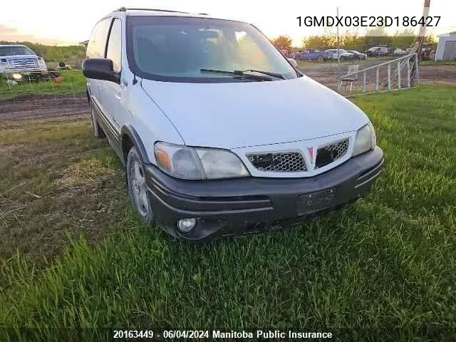 2003 Pontiac Montana Ext VIN: 1GMDX03E23D186427 Lot: 20163449