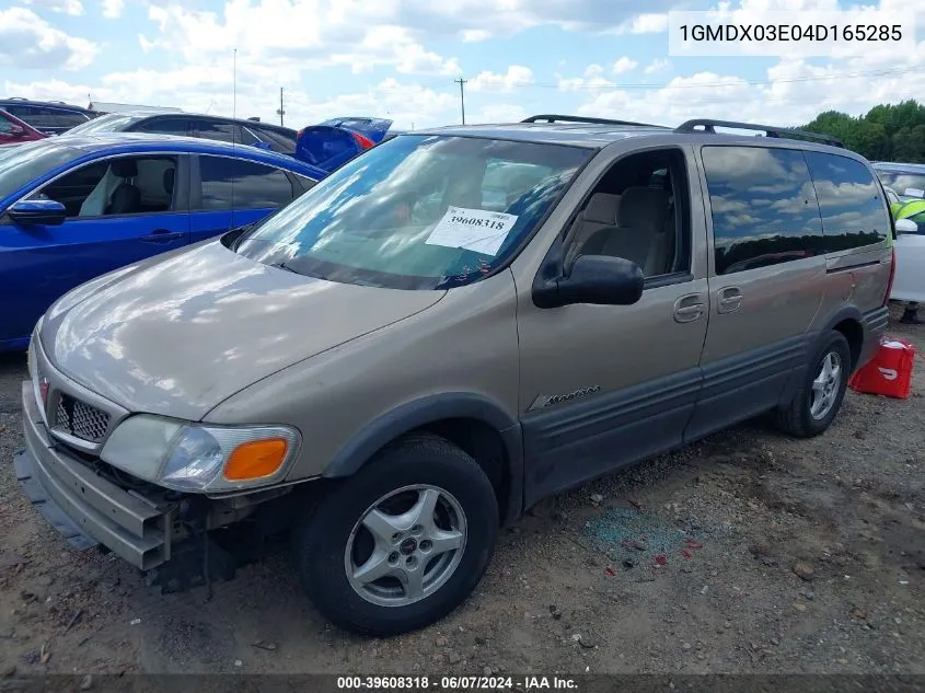 2004 Pontiac Montana M16 W/1Sa Pkg. VIN: 1GMDX03E04D165285 Lot: 39608318