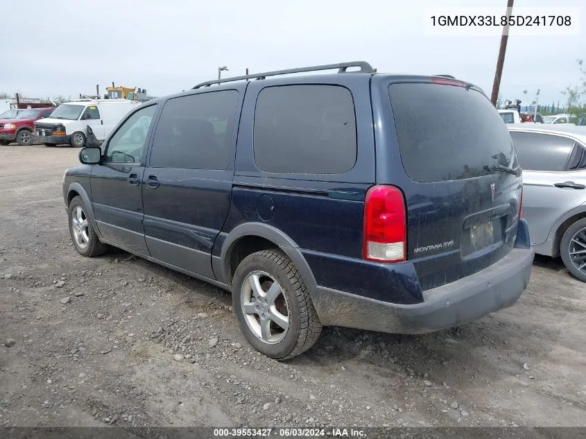 1GMDX33L85D241708 2005 Pontiac Montana Sv6 Awd