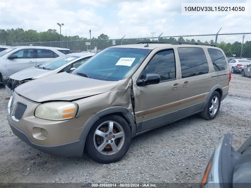 1GMDV33L15D214050 2005 Pontiac Montana Sv6 Fwd