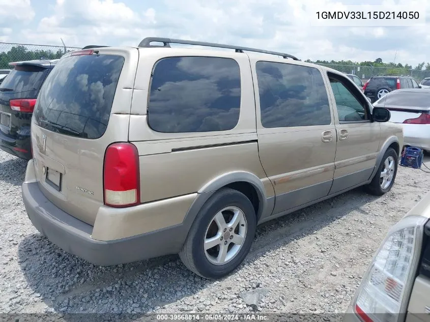 1GMDV33L15D214050 2005 Pontiac Montana Sv6 Fwd