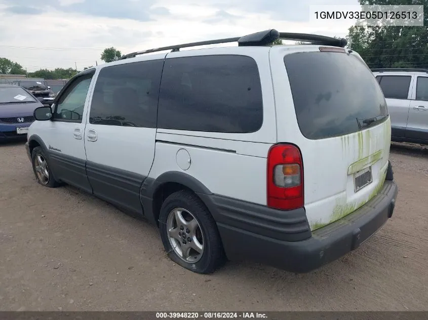 2005 Pontiac Montana M16 W/1Se Pkg. VIN: 1GMDV33E05D126513 Lot: 39948220