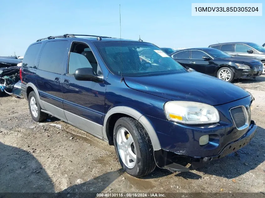 1GMDV33L85D305204 2005 Pontiac Montana Sv6 Fwd