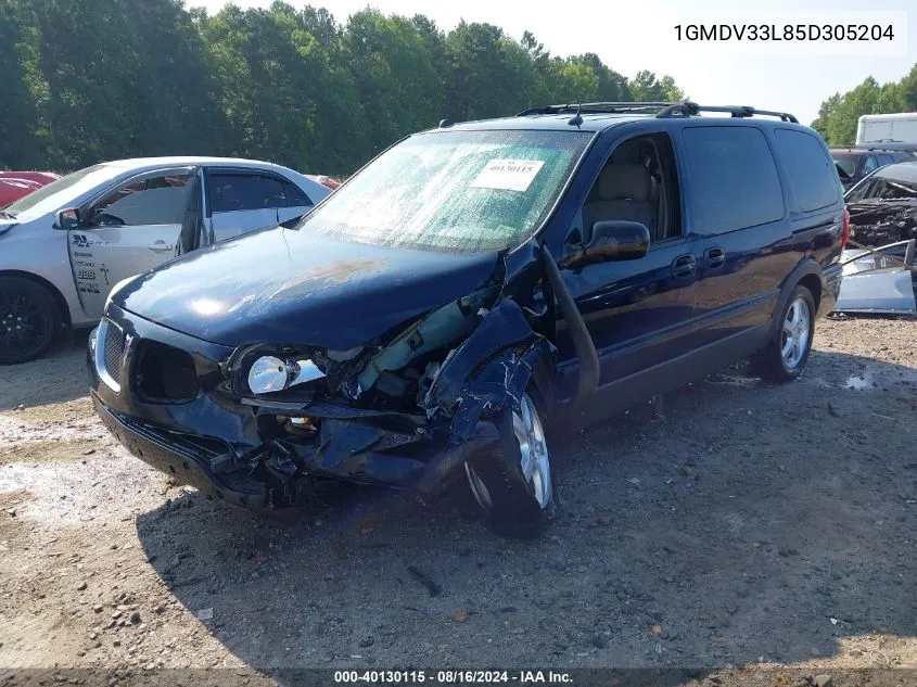 1GMDV33L85D305204 2005 Pontiac Montana Sv6 Fwd