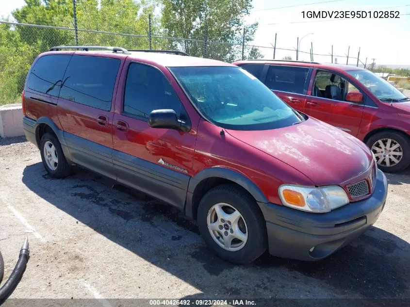 2005 Pontiac Montana M16 W/1Sa Pkg. VIN: 1GMDV23E95D102852 Lot: 40426492