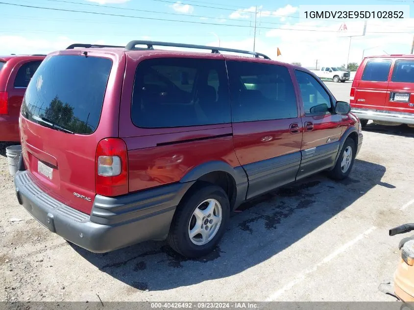 2005 Pontiac Montana M16 W/1Sa Pkg. VIN: 1GMDV23E95D102852 Lot: 40426492