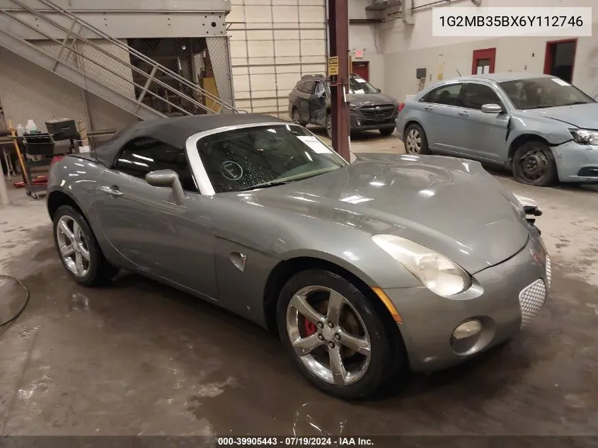 2006 Pontiac Solstice VIN: 1G2MB35BX6Y112746 Lot: 39905443