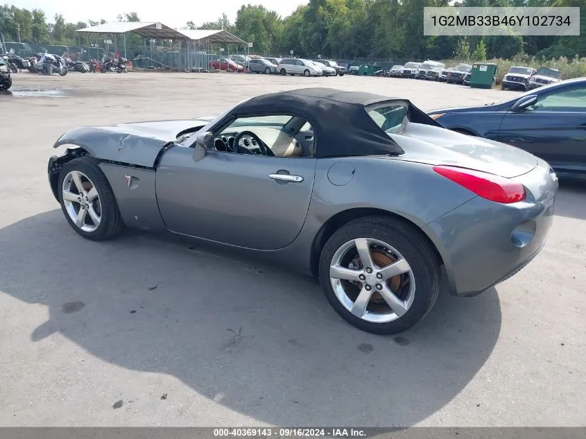 2006 Pontiac Solstice VIN: 1G2MB33B46Y102734 Lot: 40369143