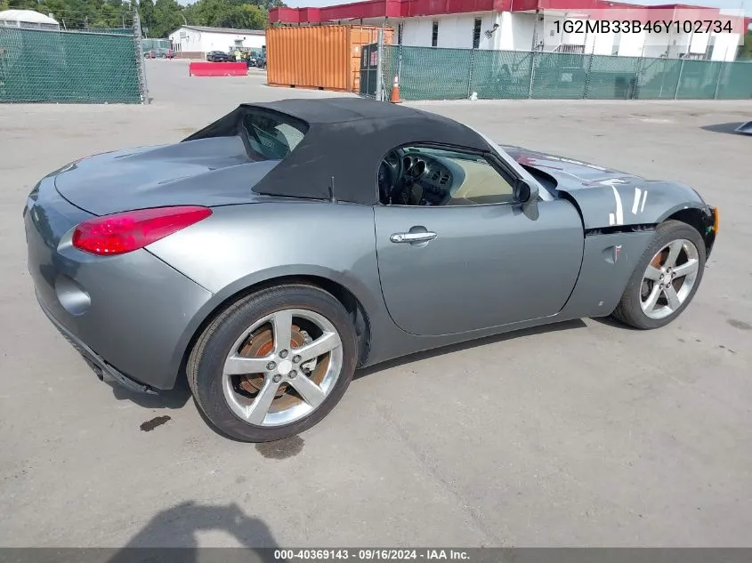 2006 Pontiac Solstice VIN: 1G2MB33B46Y102734 Lot: 40369143