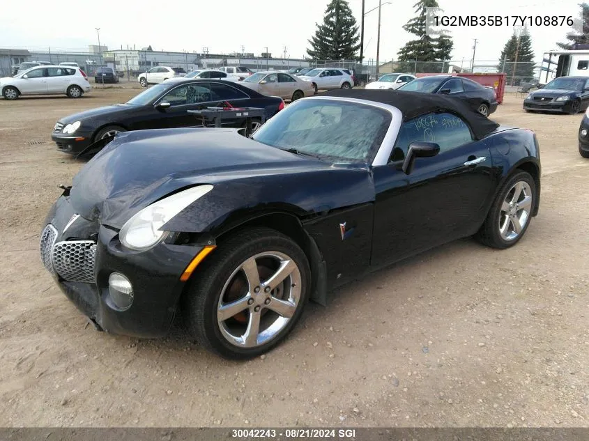 2007 Pontiac Solstice VIN: 1G2MB35B17Y108876 Lot: 30042243