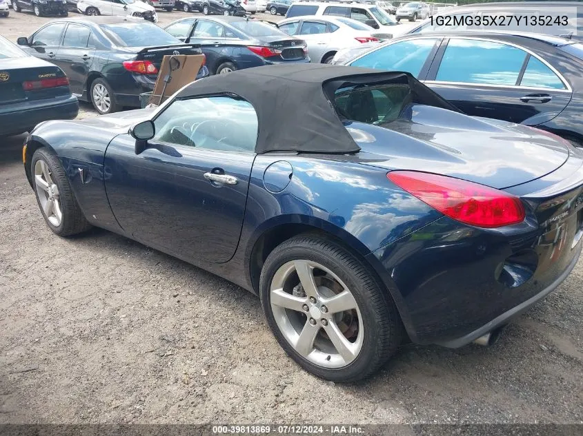 1G2MG35X27Y135243 2007 Pontiac Solstice Gxp