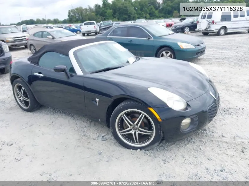 2007 Pontiac Solstice Gxp VIN: 1G2MG35X37Y116328 Lot: 39942781