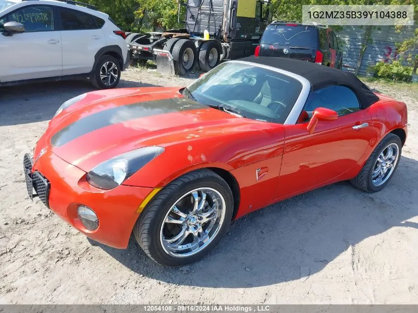 1G2MZ35B39Y104388 2009 Pontiac Solstice