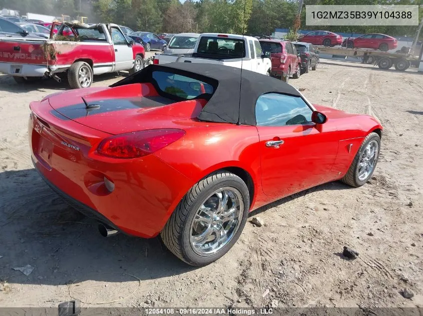 1G2MZ35B39Y104388 2009 Pontiac Solstice