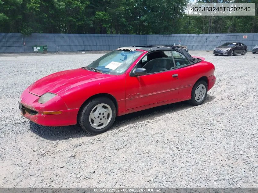 1996 Pontiac Sunfire Se VIN: 4G2JB3245TB202540 Lot: 39722152