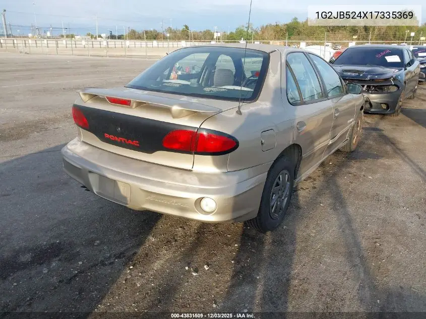 1G2JB524X17335369 2001 Pontiac Sunfire Se