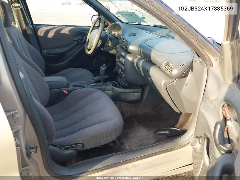 1G2JB524X17335369 2001 Pontiac Sunfire Se