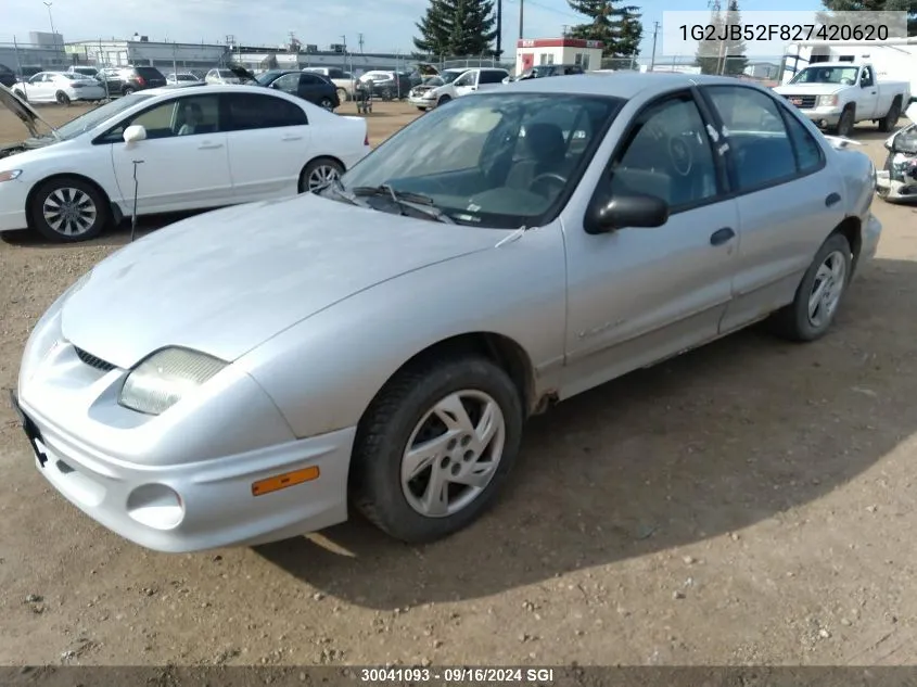 1G2JB52F827420620 2002 Pontiac Sunfire Se