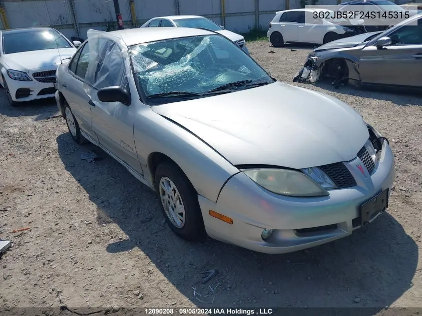 2004 Pontiac Sunfire VIN: 3G2JB52F24S145315 Lot: 12090208