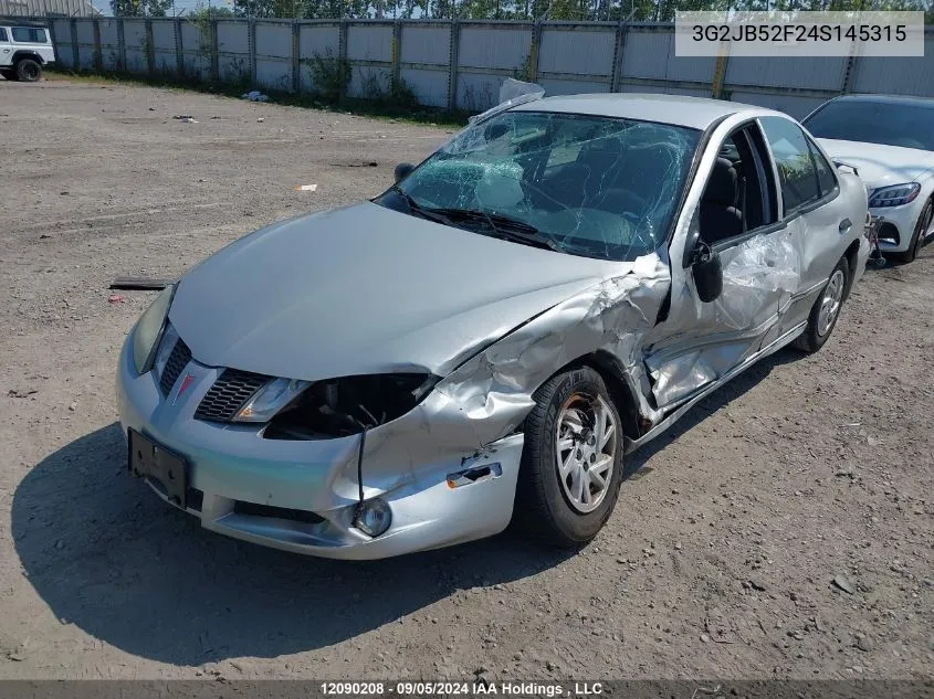 2004 Pontiac Sunfire VIN: 3G2JB52F24S145315 Lot: 12090208