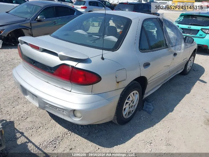 2004 Pontiac Sunfire VIN: 3G2JB52F24S145315 Lot: 12090208