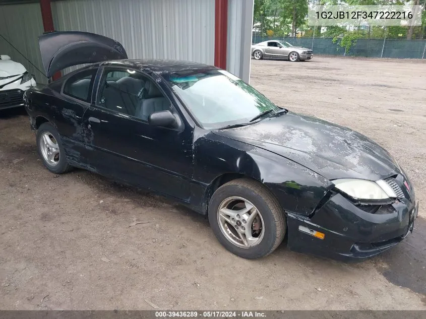 2004 Pontiac Sunfire VIN: 1G2JB12F347222216 Lot: 39436289