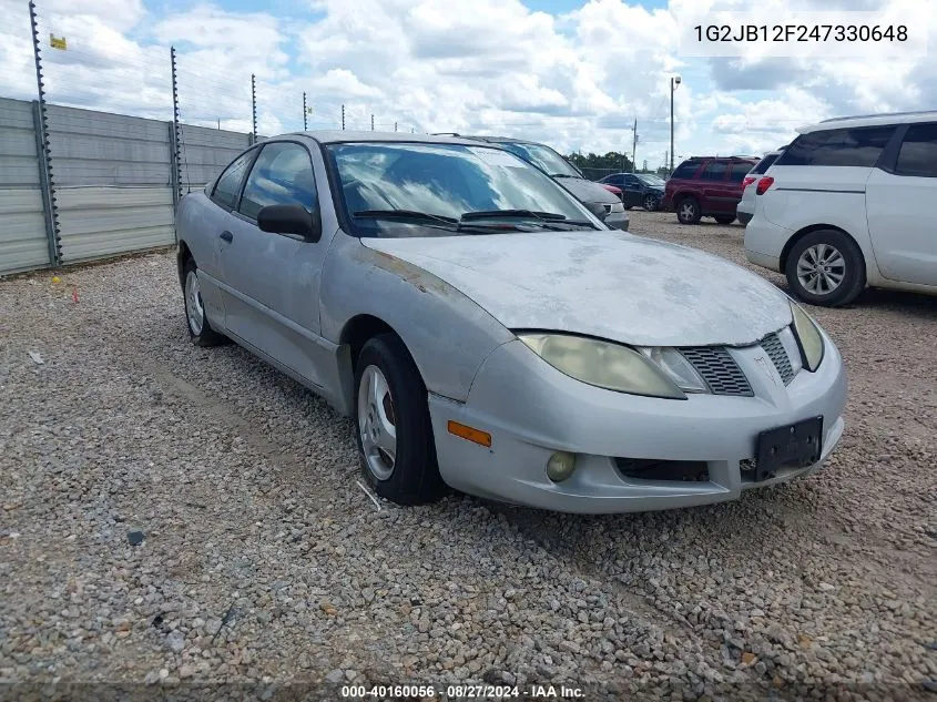 1G2JB12F247330648 2004 Pontiac Sunfire