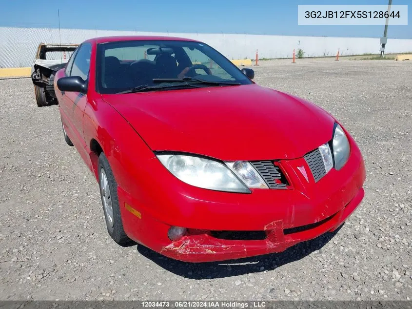 2005 Pontiac Sunfire VIN: 3G2JB12FX5S128644 Lot: 12034473