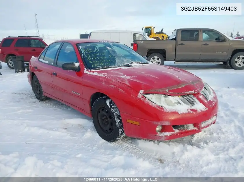 3G2JB52F65S149403 2005 Pontiac Sunfire Sl/Slx