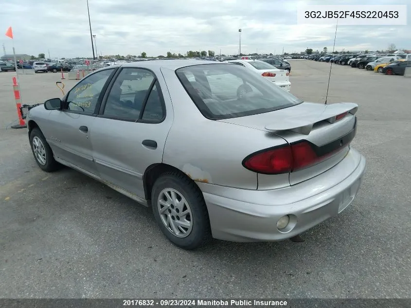 2005 Pontiac Sunfire VIN: 3G2JB52F45S220453 Lot: 20176832