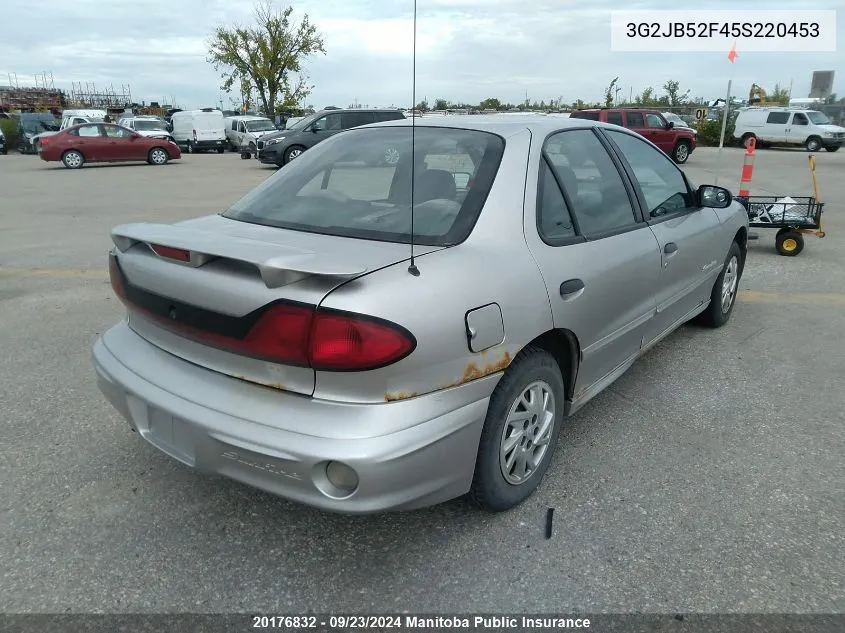 2005 Pontiac Sunfire VIN: 3G2JB52F45S220453 Lot: 20176832