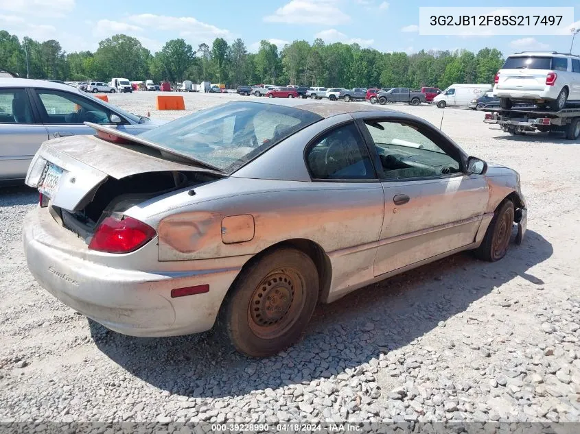 2005 Pontiac Sunfire VIN: 3G2JB12F85S217497 Lot: 39228990