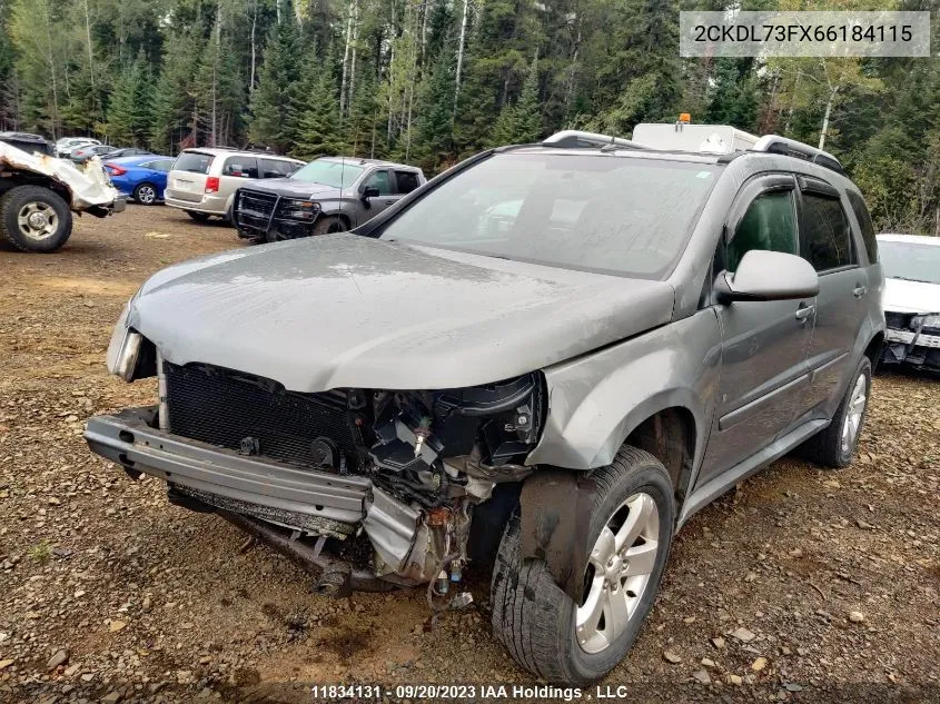 2006 Pontiac Torrent VIN: 2CKDL73FX66184115 Lot: 11834131X