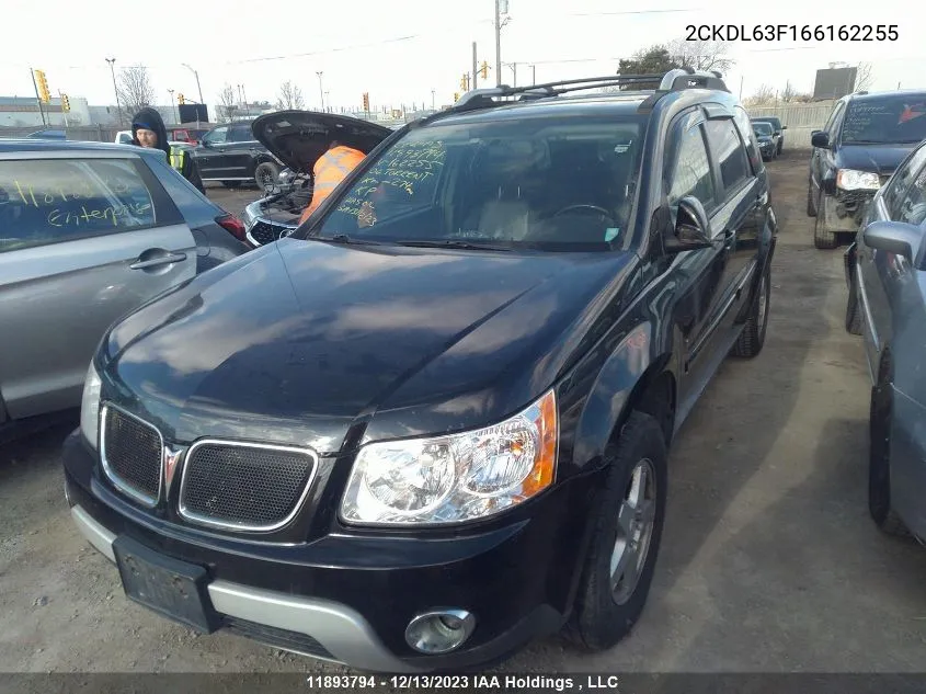 2006 Pontiac Torrent VIN: 2CKDL63F166162255 Lot: 11893794