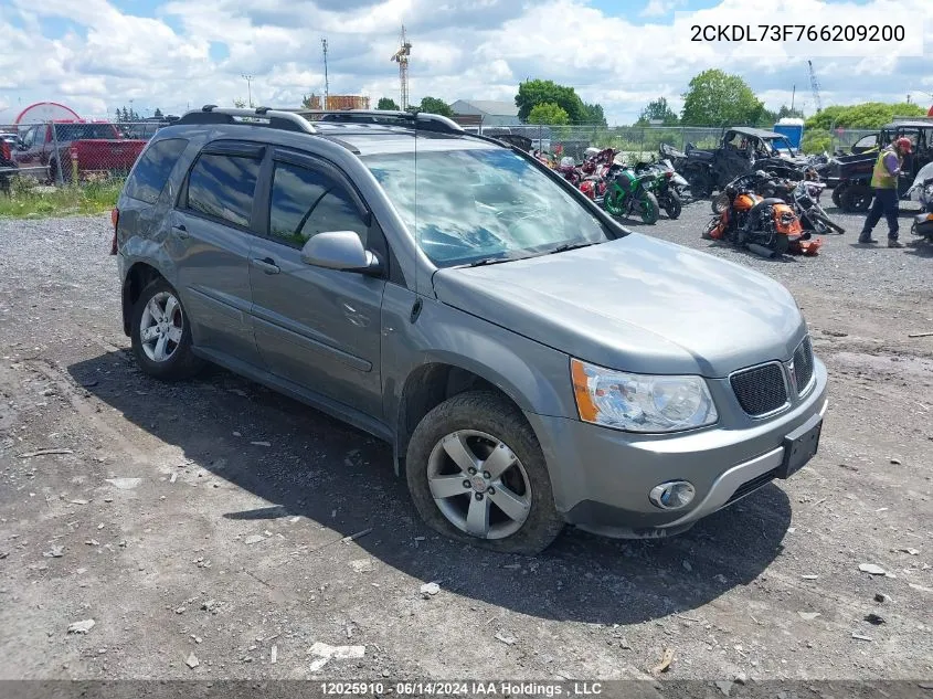 2CKDL73F766209200 2006 Pontiac Torrent