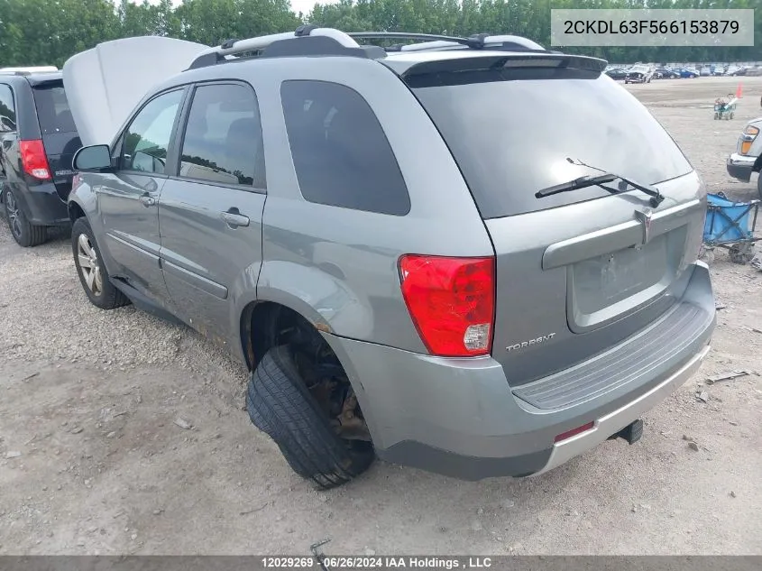 2006 Pontiac Torrent VIN: 2CKDL63F566153879 Lot: 12029269