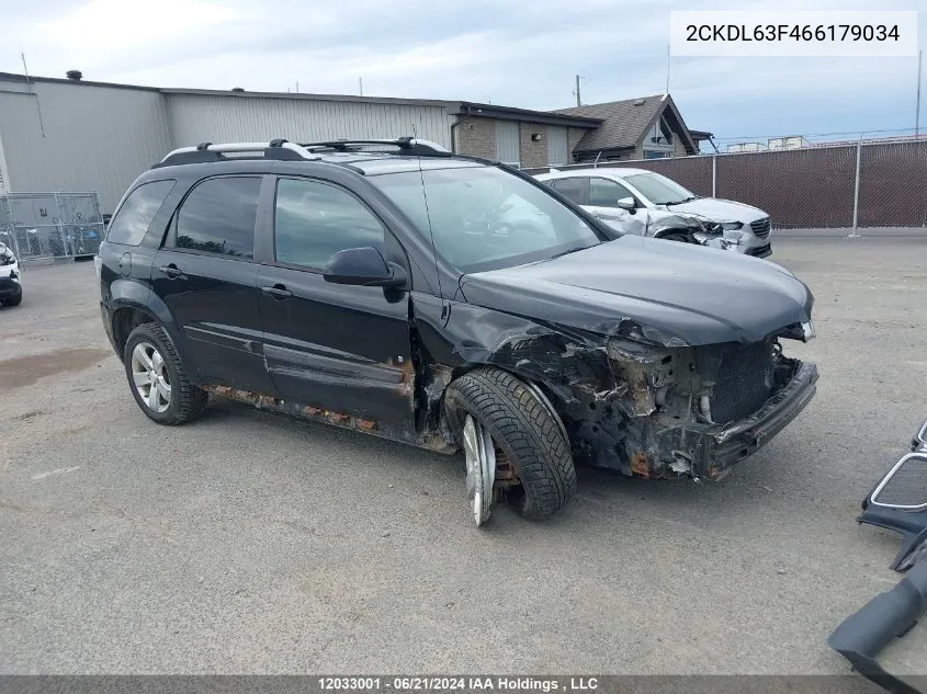 2006 Pontiac Torrent VIN: 2CKDL63F466179034 Lot: 12033001