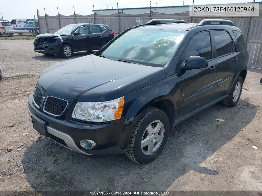 2006 Pontiac Torrent VIN: 2CKDL73F466120944 Lot: 12071155