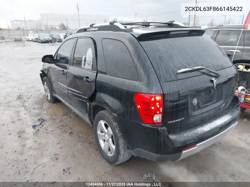 2CKDL63F866145422 2006 Pontiac Torrent Sport