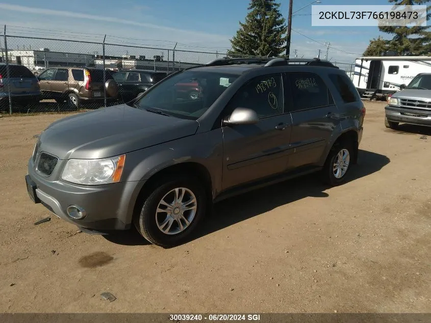 2006 Pontiac Torrent VIN: 2CKDL73F766198473 Lot: 30039240