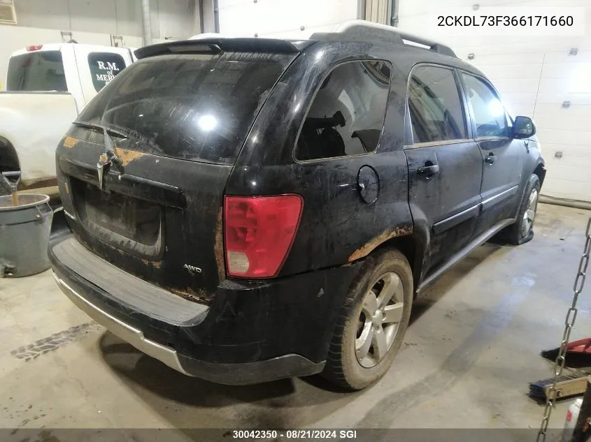 2006 Pontiac Torrent VIN: 2CKDL73F366171660 Lot: 30042350