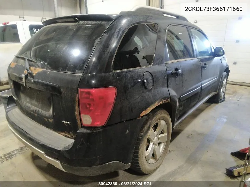 2006 Pontiac Torrent VIN: 2CKDL73F366171660 Lot: 30042350